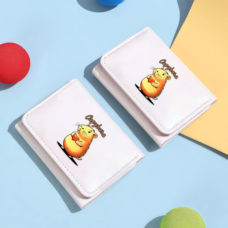 BJDAMAI Capybara Wallet For Teens Kids Girls Age 6,7,8,9,10,11,12, Small Slim Thin Mini Compact Women Wallet, Animal Lovers Gifts Stuff, Cash Card Coin Pocket Window For Female! - Image 5